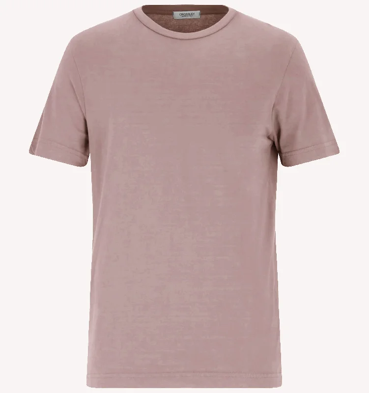 Men's Shirts with High NecksCrossley T-Shirt in Light Mauve