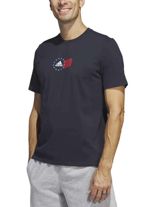 Men's Shirts with Floral PrintsMens Crewneck Cotton Graphic T-Shirt