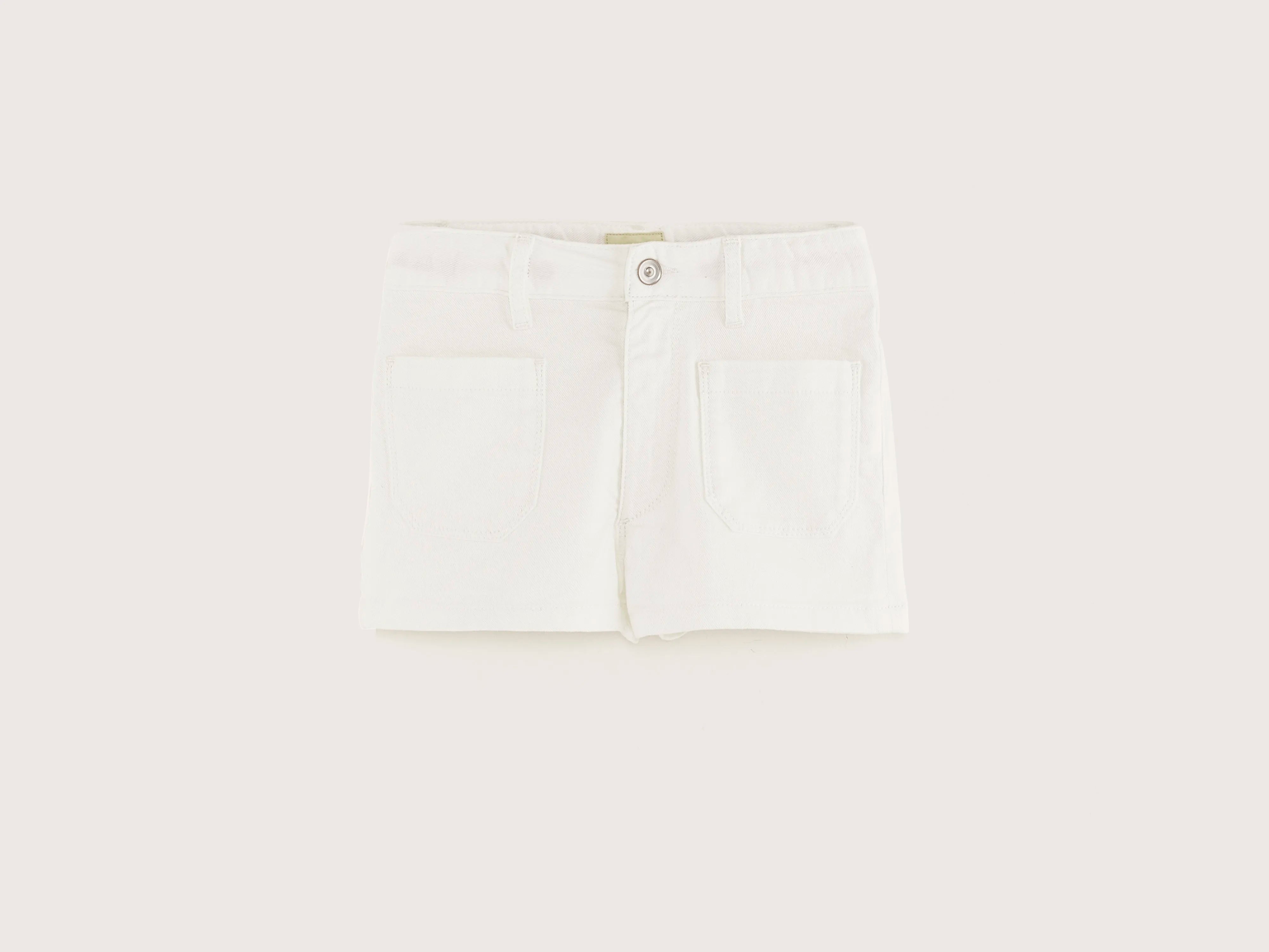 Men's Pants with Logo EmbossmentsPreppy denim shorts (251 / G / OFF WHITE)