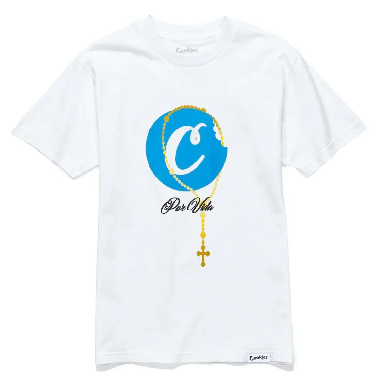 Men's Shirts with Convertible CollarsMen's Por Vida T-Shirt In White