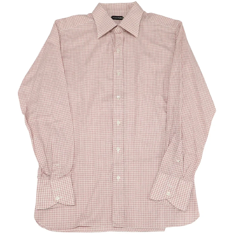 Men's Luxury Shirts for High-End FashionTom Ford Gingham Button-down Shirt in Pink Cotton