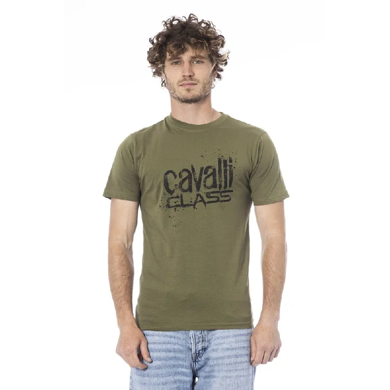 Men's Shirts with Drawstring WaistbandsCavalli Class  Cotton Men's T-Shirt