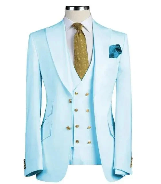DiCaprio Double-Breasted Three Piece Suit
