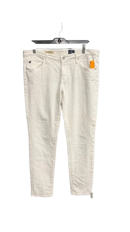 Zip-Fly Men's JeansJeans Skinny By Adriano Goldschmied In White Denim, Size: 12