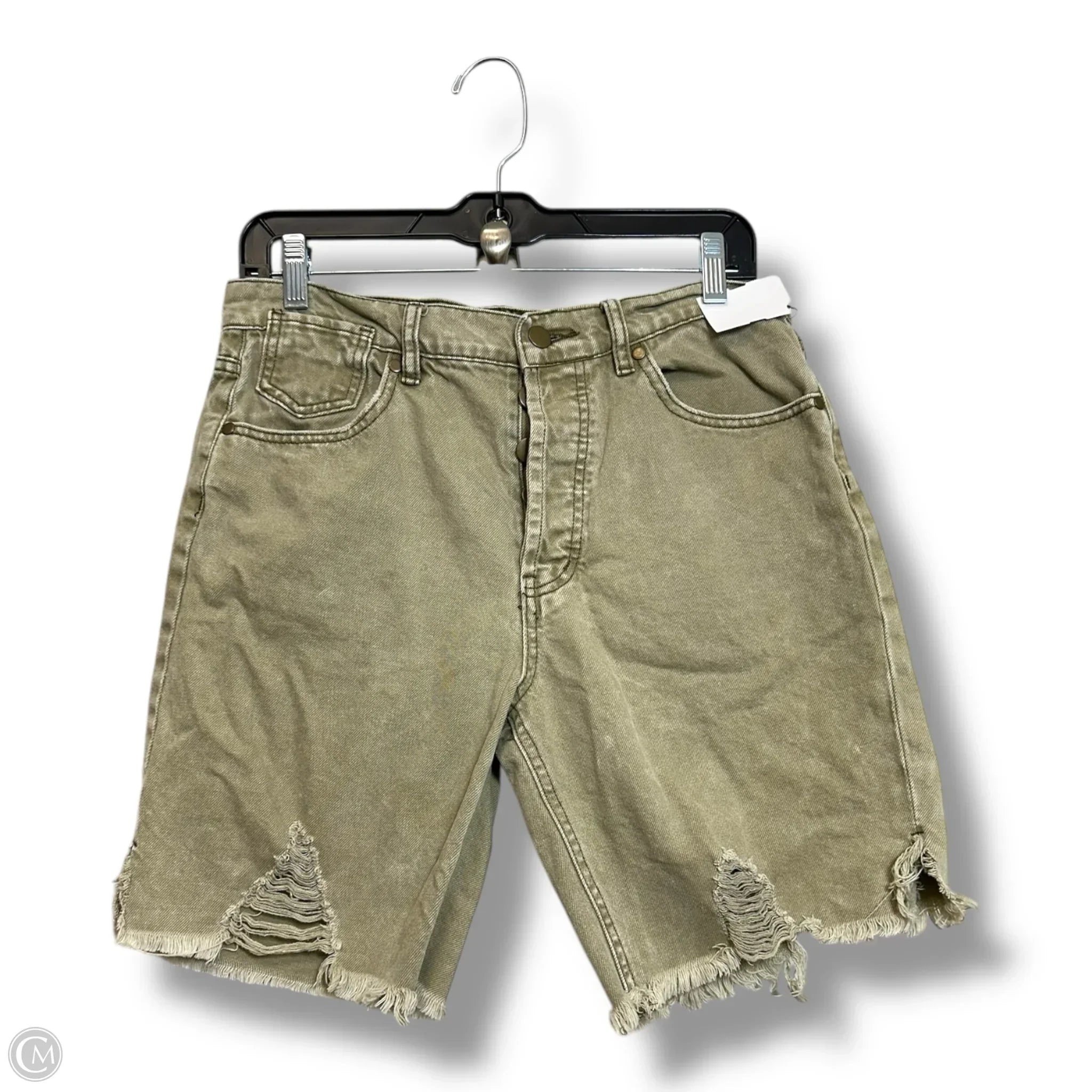 Men's Pants with Reflective Stripes for SafetyShorts By Easel In Green, Size: M