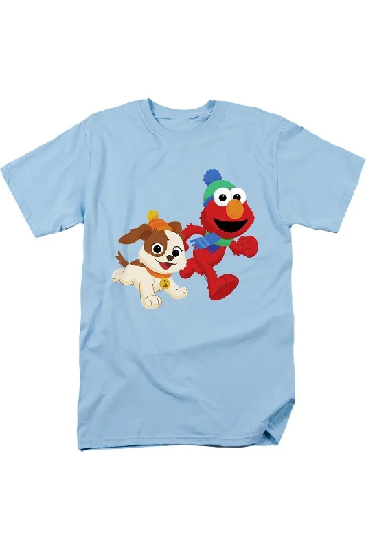 Men's Dressy Shirts for Formal EventsSesame Street Best Friends, Elmo And Tango Winter Fun Short Sleeve Adult Tee / T-Shirt Men's Dressy Shirts for Formal EventsSesame Street Best Friends, Elmo And Tango Winter Fun Short Sleeve Adult Tee / T-Shirt