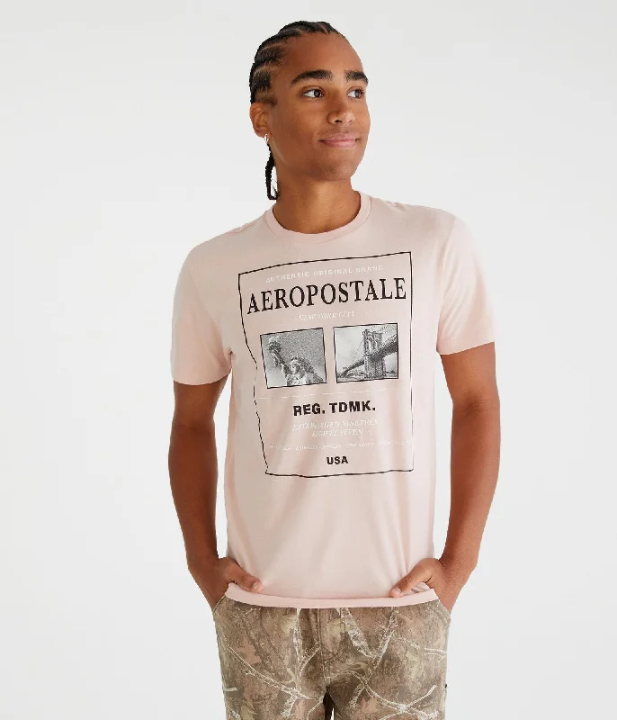 Men's Shirts with Elastic WaistbandsAeropostale City Scene Graphic Tee