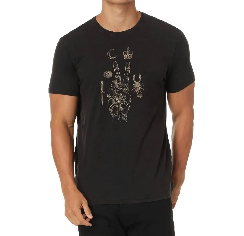 Men's Shirts with Adjustable HemlinesElements Peace Tee In Black