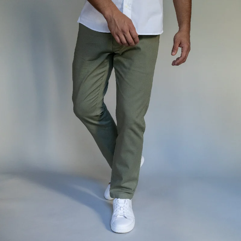 Men's Relaxed-Fit Pants for ComfortStretch Chinos Slim Fit - Olive
