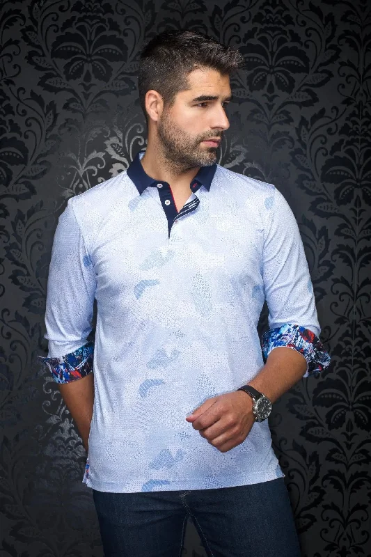 Men's Shirts for HuntingAU NOIR | Polo | Frontenac White/Blue