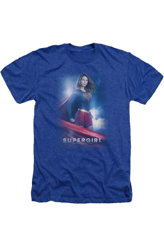 Men's Shirts with Graphic SleevesSupergirl Kara Zor El Adult Heather Tee / T-Shirt
