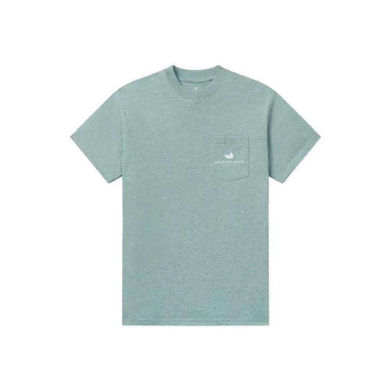 Men's Shirts with French CuffsUnisex Cotton Festival Tee In Washed Moss Blue