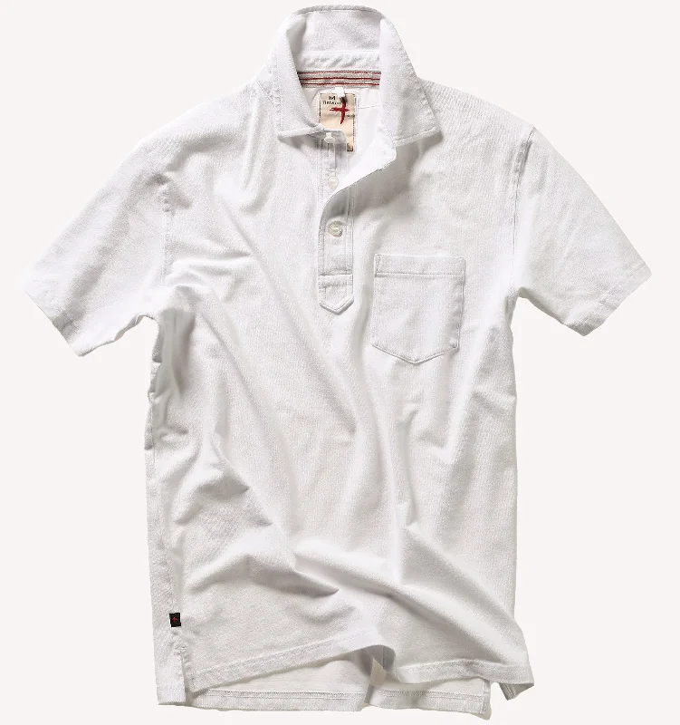 Men's Shirts with Spread CollarsRelwen Piqué Slot Polo in White