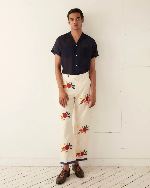 Men's Yoga Pants for FlexibilityAppliqué Fruit Bunch Trousers