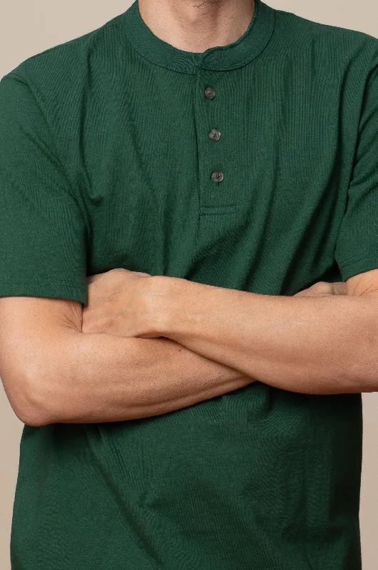 Men's Shirts with Wrinkle-Resistant FabricAdult Short Sleeve Henley Classic Fit