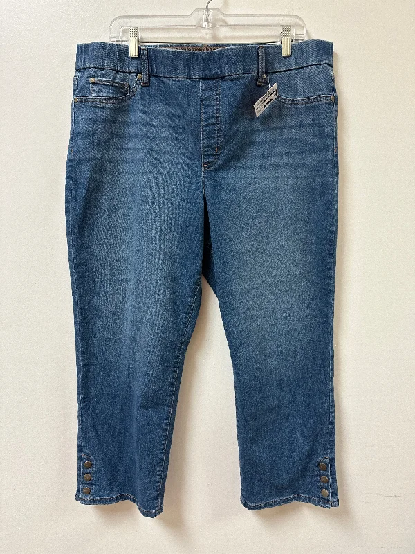 Men's Straight-Leg Jeans in Dark WashJeans Jeggings By Kim Rogers In Blue Denim, Size: 18