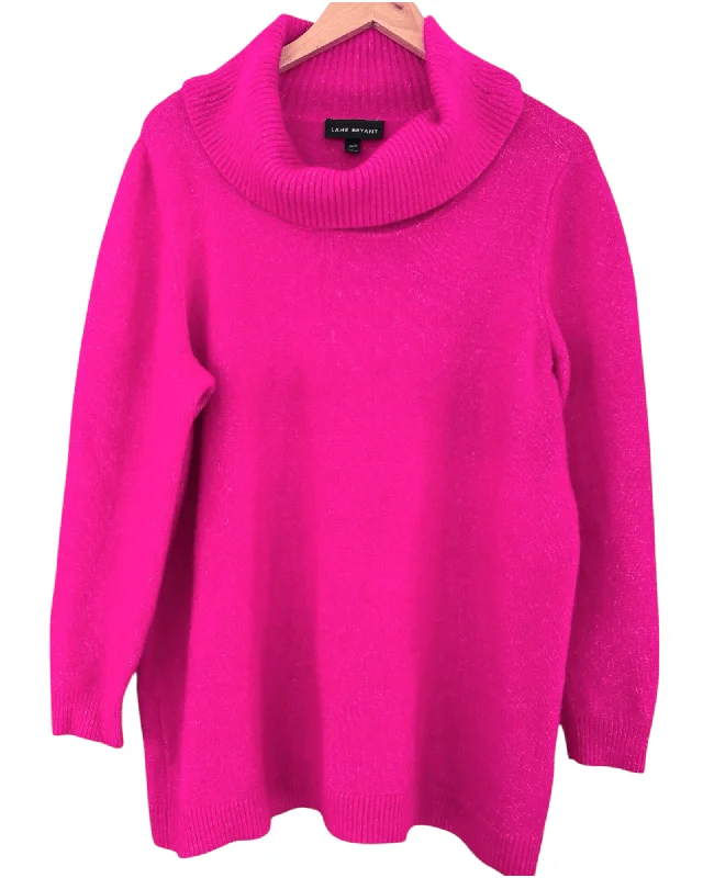Bright Spring Amaranth Cowlneck Sweater
