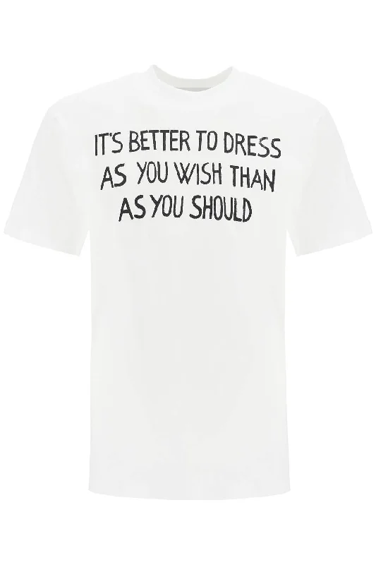 Men's Shirts with Embellished SleevesMoschino Men's T-Shirt With Lettering Print