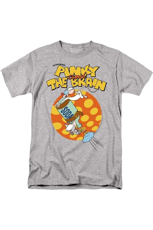 Men's Shirts for Outdoor ActivitiesPinky And The Brain Soda Short Sleeve Adult Tee / T-Shirt Men's Shirts for Outdoor ActivitiesPinky And The Brain Soda Short Sleeve Adult Tee / T-Shirt