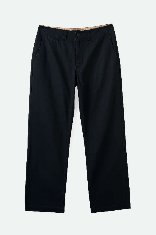Men's Unique and Designer Bottom Wear for a Statement LookSurplus Herringbone Relaxed Trouser Pant - Washed Black