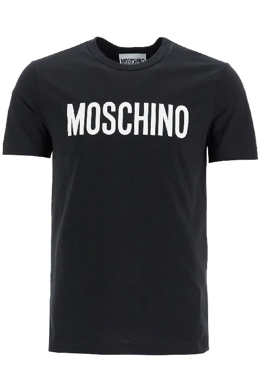 Men's Shirts with Button-Down PocketsMoschino Men's T-Shirt With Logo Print