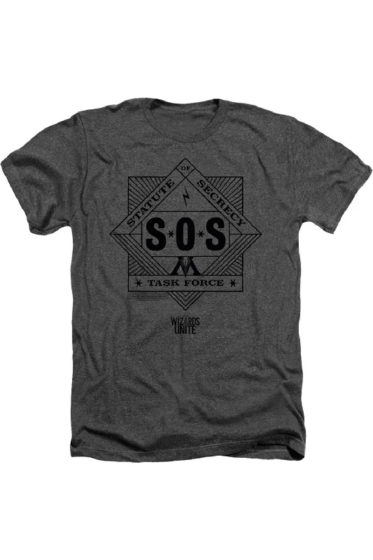 Men's Dressy Shirts for Formal EventsHarry Potter Wizards Unite Sos Task Force Adult Heather Tee / T-Shirt Men's Dressy Shirts for Formal EventsHarry Potter Wizards Unite Sos Task Force Adult Heather Tee / T-Shirt