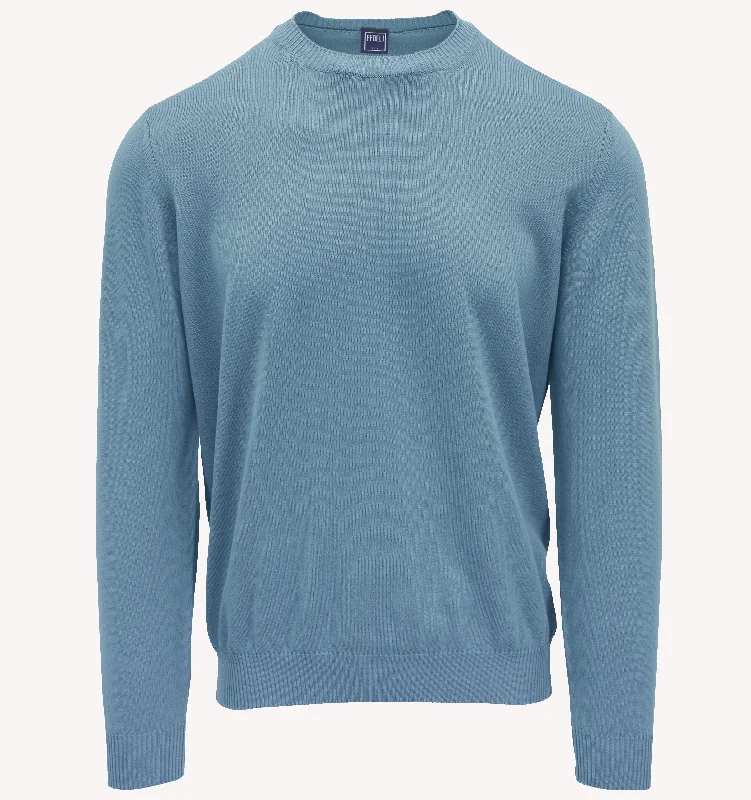 Men's Three-Quarter Sleeved TopsFedeli Sweater in Blue