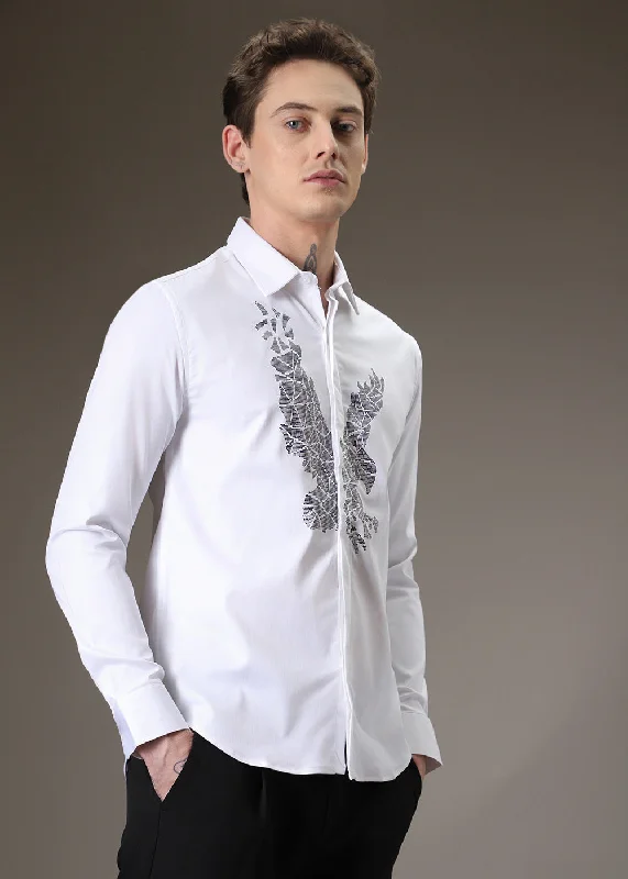 Men's Hunting Shirts for Camouflage and ComfortWhite Soar Eagle Sequenced Shirt