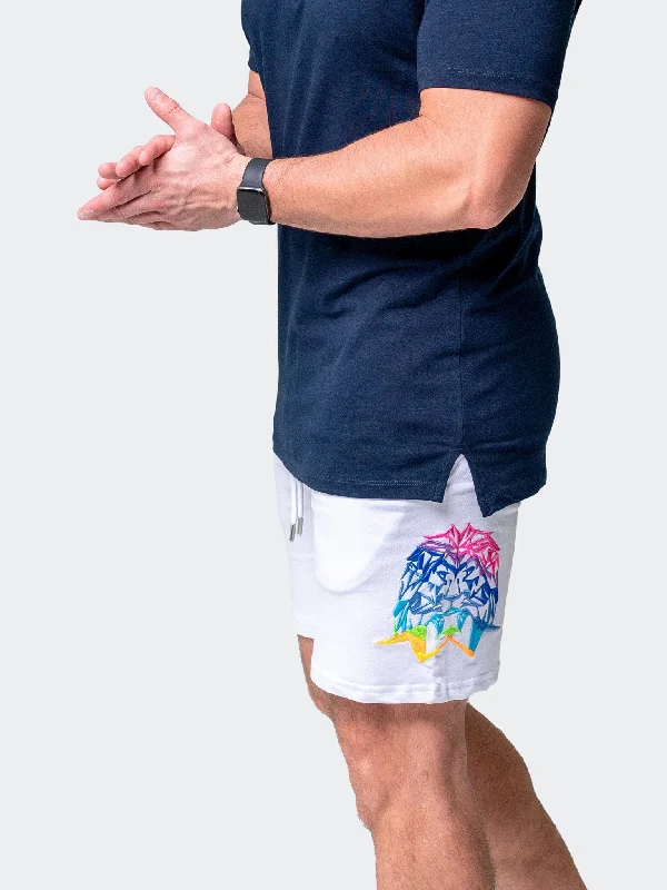 Men's Pants with Adjustable CuffsShorts Neon White