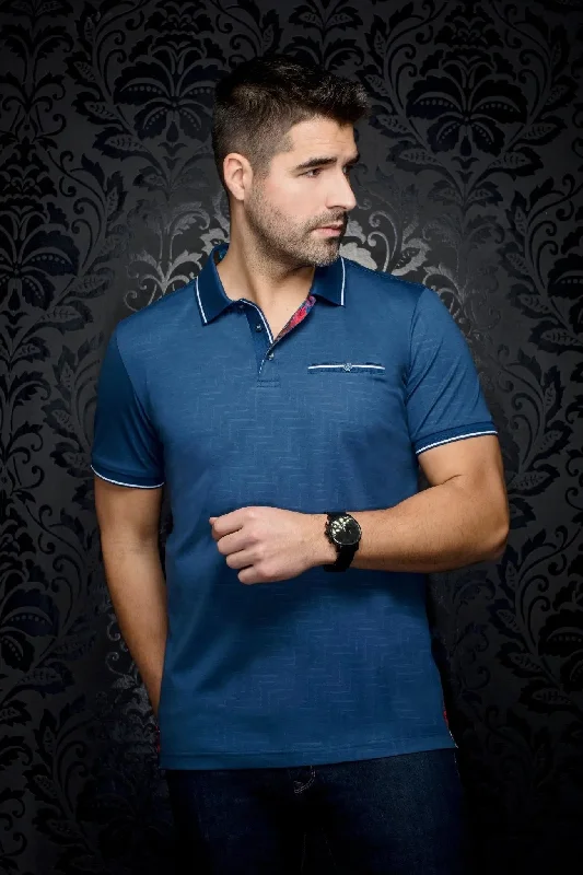 Men's Shirts with Elastic WaistbandsAU NOIR | Polo | Fioravante Indigo