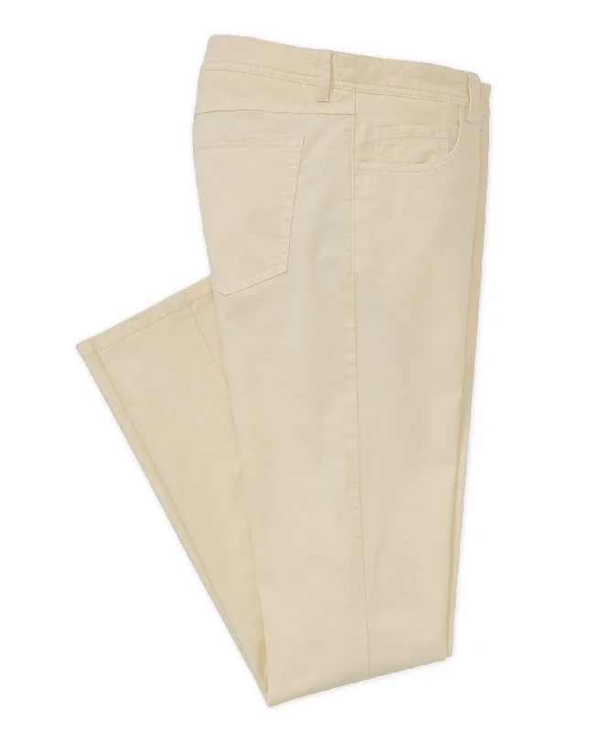 Men's Pants with Wrinkle-Resistant FabricWestport Black Garment Dyed 5-Pocket Twill Pant