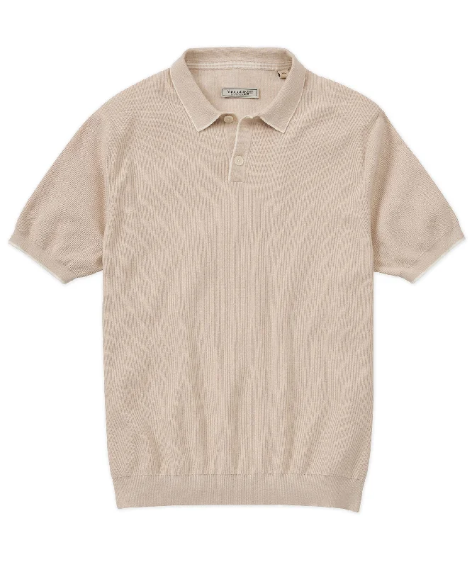 Men's Shirts with Embroidered DesignsEdge-Tipped Short Sleeve Polo Shirt