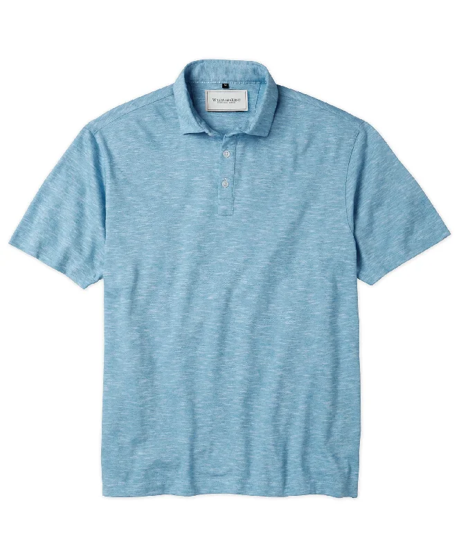 Men's Shirts with Antimicrobial TreatmentSlub Cotton Birdseye Polo Shirt