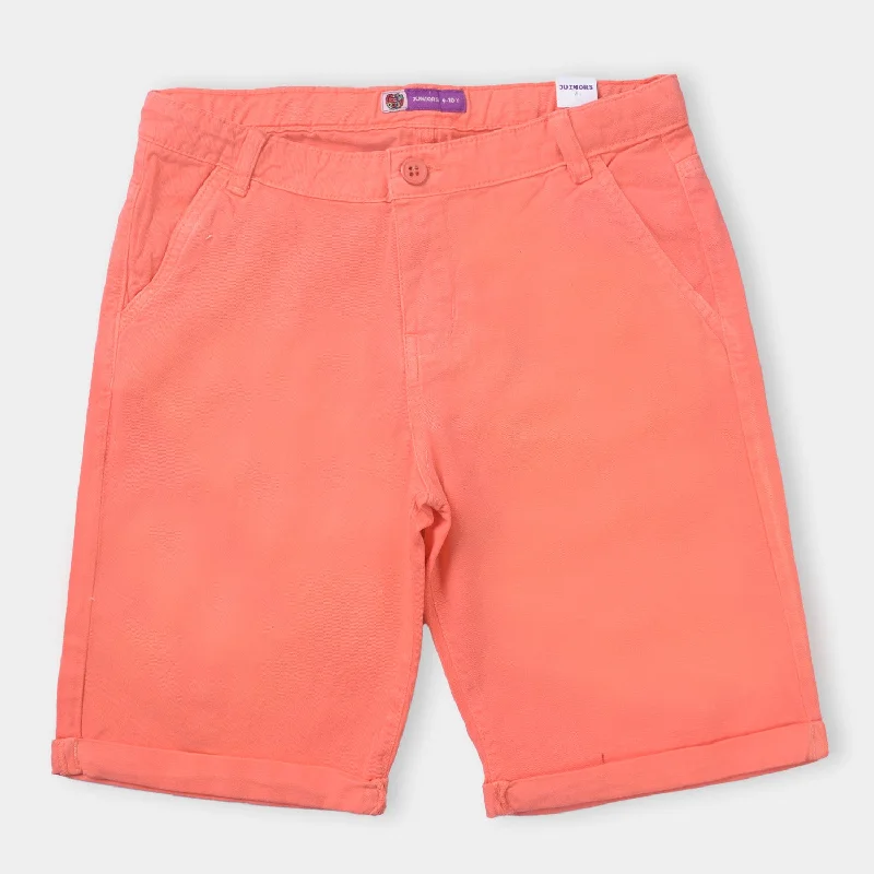 Men's Pants with Pleated FrontsBoys Cotton Twill Short Basic-Coral
