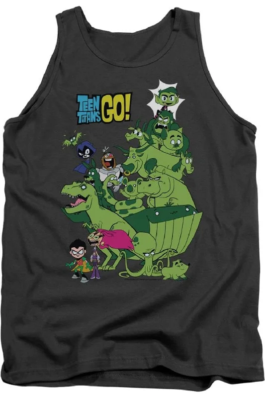 Men's Tailored Shirts for a Professional AppearanceTeen Titans Go Beast Boy Stack Adult Tank Top Men's Tailored Shirts for a Professional AppearanceTeen Titans Go Beast Boy Stack Adult Tank Top