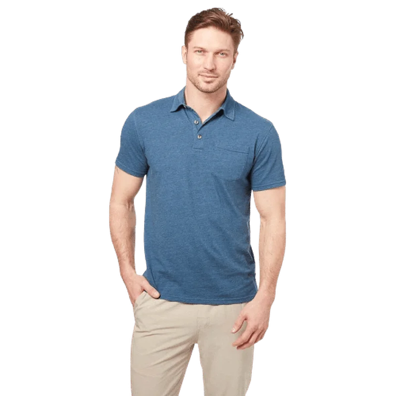 Men's Shirts with Graphic SleevesFAIR HARBOR: The Atlantic Polo- Dark Denim