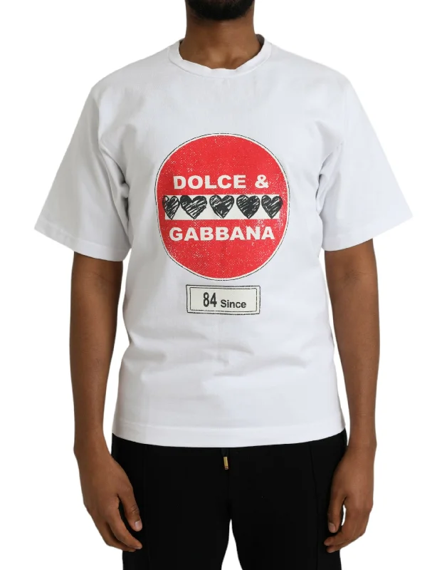 Durable Men's Work ShirtsDolce & Gabbana Amor Heart Cotton Crewneck Short Sleeve Men's T-shirt Durable Men's Work ShirtsDolce & Gabbana Amor Heart Cotton Crewneck Short Sleeve Men's T-shirt