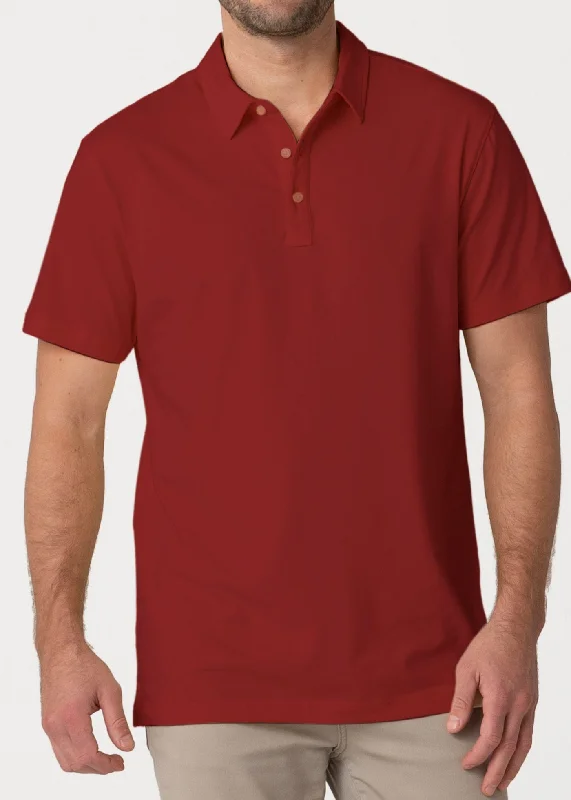 Men's Shirts with French CuffsHigh & Mighty All-In Polo | Claret