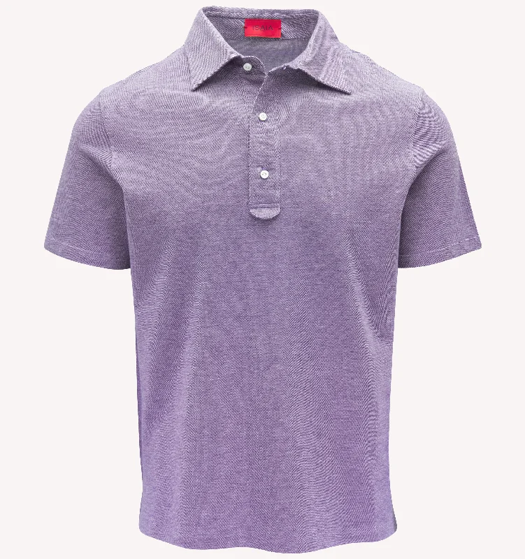 Men's Shirts for Beach OutingsIsaia Piqué Polo in Lilac