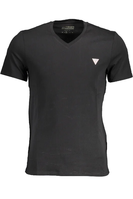 Men's Shirts with Logo EmbossmentsGuess Jeans Sleek V-Neck Logo Tee in Classic Men's Men's Shirts with Logo EmbossmentsGuess Jeans Sleek V-Neck Logo Tee in Classic Men's
