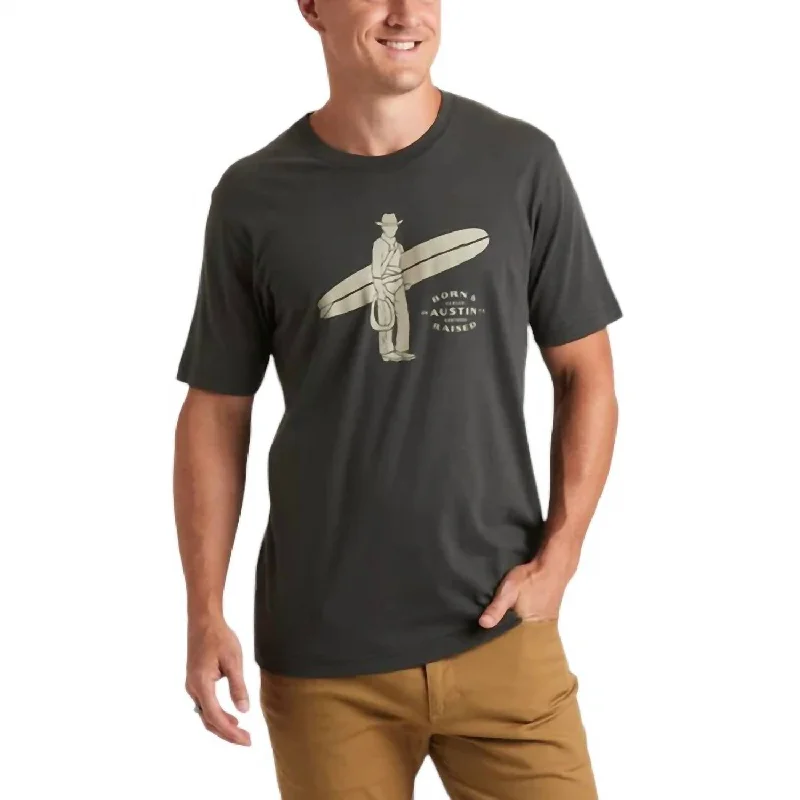 Men's Shirts with Striped PatternsSurf Roper Graphic Tee In Vintage Black