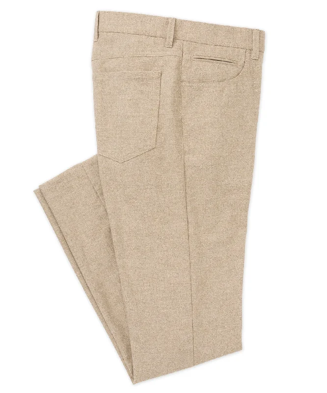 Men's Drawstring Pants for AdjustabilityWestport Black Micro Donegal 5-Pocket Pant