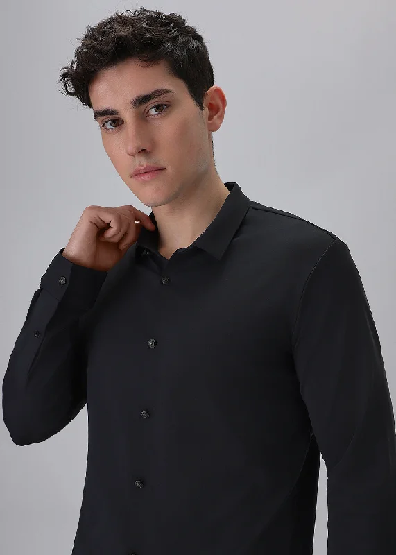 Men's Skinny-Fit Shirts for a Trendy LookDark Blue Stitchless Stretch Shirt