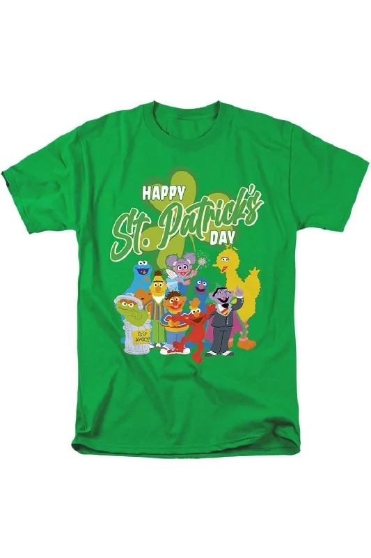 Men's Unique and Designer TopsSesame Street St. Patrick´s Day Big Bird Elmo Cookie Monster Short Sleeve Adult Tee / T-Shirt Men's Unique and Designer TopsSesame Street St. Patrick´s Day Big Bird Elmo Cookie Monster Short Sleeve Adult Tee / T-Shirt
