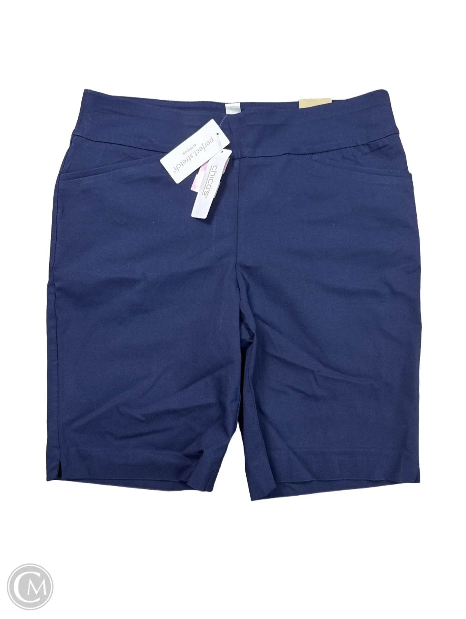 Men's Pants with Adjustable WaistbandsShorts By Chicos In Blue, Size: M