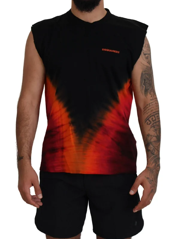Men's Shirts with Surplice HemlinesDsqua²   Cotton Sleeveless Tank Men's T-shirt