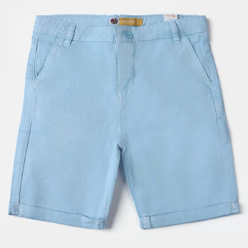 Men's Pants with Slant PocketsBoys Cotton Twill Short Basic-Sky Blue
