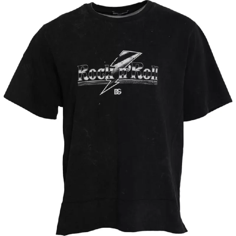 Men's Shirts with Patchwork SleevesDolce & Gabbana Graphic Print Cotton Crew Neck Men's T-shirt Men's Shirts with Patchwork SleevesDolce & Gabbana Graphic Print Cotton Crew Neck Men's T-shirt