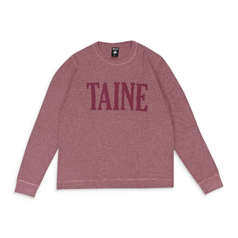 Men's Shirts with Appliquéd SleevesSINCLAIR TAINE THERMAL BURGUNDY SHORT SLEEVE T-SHIRT Men's Shirts with Appliquéd SleevesSINCLAIR TAINE THERMAL BURGUNDY SHORT SLEEVE T-SHIRT