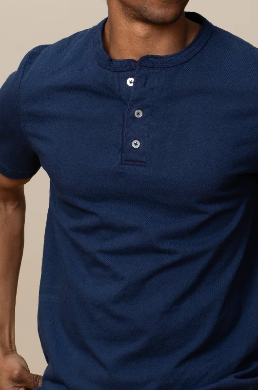 Men's Shirts with Full PlacketsAdult Short Sleeve Henley Modern Fit